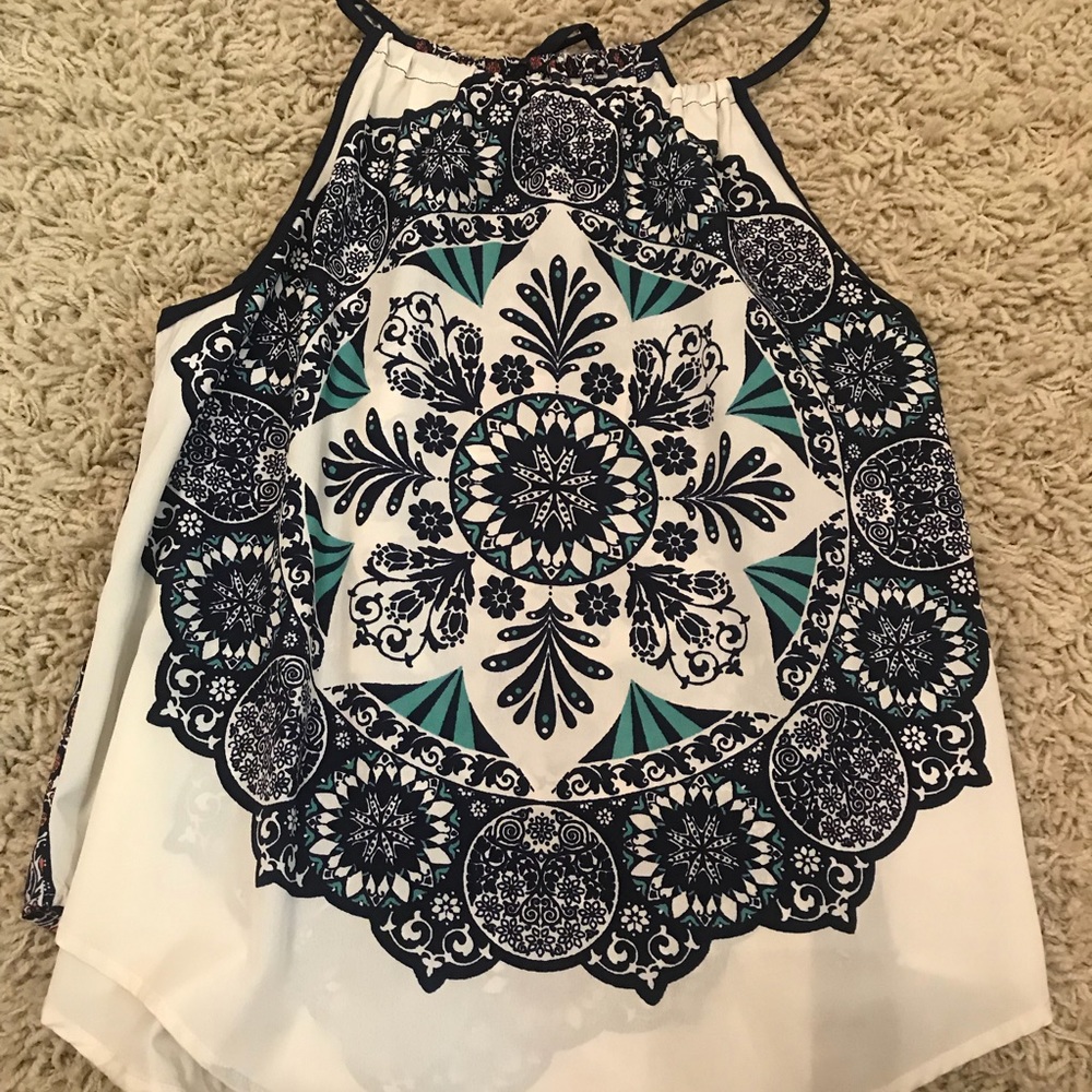 sheer halter top